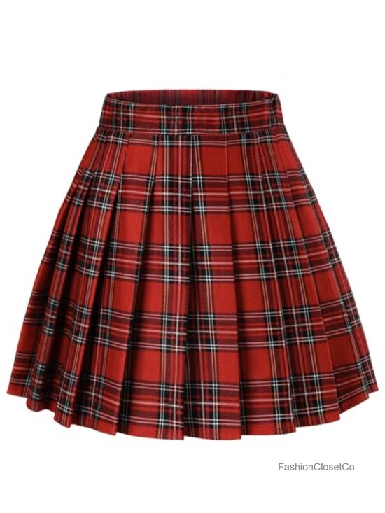 Dresses & Skirts - Pleated Mini Skirt High Waist A-Line Thick Fabric Casual Fall Winter